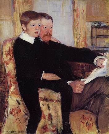 Alexander  Cassatt and his son Robert Kelso, 1885